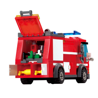 

Kazi 8054 206pcs FireTruck Building Blocks Firefighter Toys Bricks city Educational DIY Bricks toys playmobile