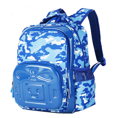 

Xiao Yang YANG primary school students burden reduction bag 1 to 3 grade children waterproof bag boy backpack Y2013 blue camouflage