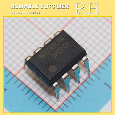 

50pcslot OP07 OP07CP DIP-8 Low Bias Single operational amplifier