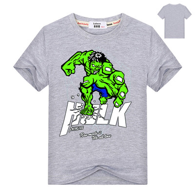

Футболки-майки Captain America и Hulk Pattern Футболки с коротким рукавом Хлопковые мстители мальчики одевают детские майки 2-11Y