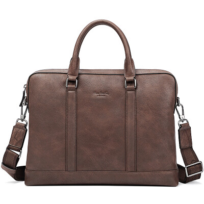 

Pierca card pierre cardin mens bag Europe&the United States casual cross section handbag fashion business leather briefcase J7A118-160101M khaki