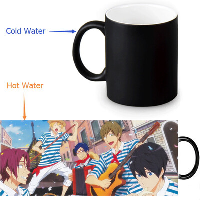 

Iwatobi Swim Club 350мл / 12 унций Кубок с чаем с регенерацией тепла Изменение цвета чашки кофе Чувствительные морфинг-кружки Волшебная чашка для чайных чашек