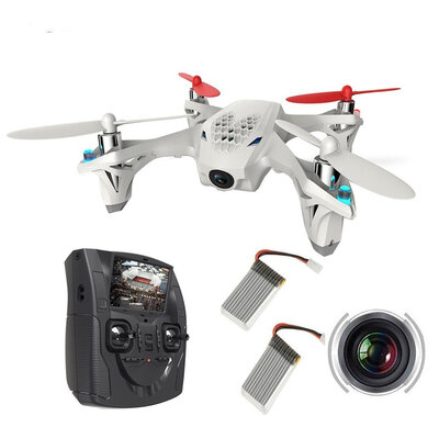 

Hubsan H107D with 2 pcs Extra Batteries FPV X4 Drone 480P Camera Live Video 58GHz Quadcopter with Protection Cover Mode 2 RTF