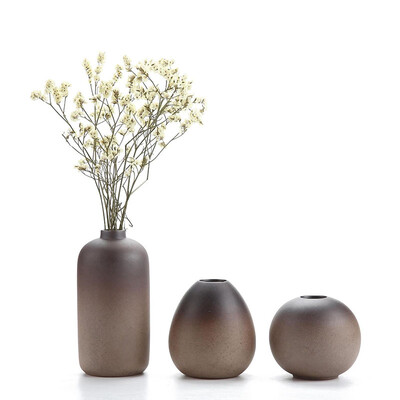 

Горячая европейская цветочная ваза Vintage Ceramic Vase для домашнего украшения Набор из 3