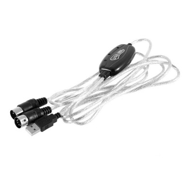 

интерфейс USB кабель in-out midi шнур конвертер PC музыки клавиатуры)