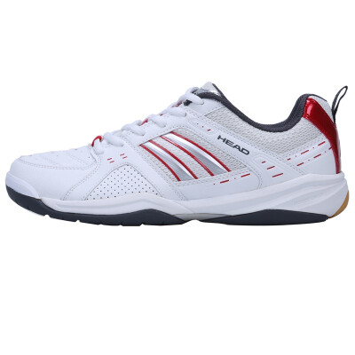 

HEAD HEADE Badminton Shoe Shockproof Skid Men 's Professional Training Shoes Wearable Breath 1690 White Red 43 yards