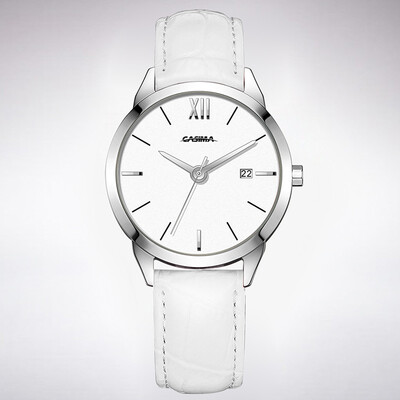 

2018 new luxury womens watch simple fashion women quartz watch with calendar white green leather waterproof