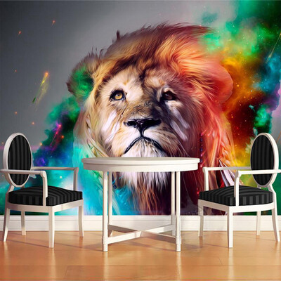 

Пользовательские обои 3D Mural Версия для печати Современная гостиная Диван Телевизор Спальня Мода Красочный Лев Фото Фон Декор Стены Бумажные Рулоны