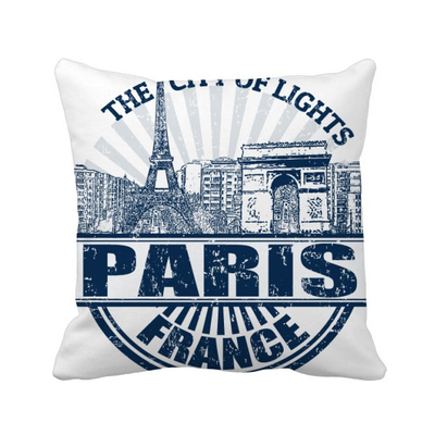 

Paris France Flag Eiffel Tower Architecture Square Throw Pillow Insert Cushion Cover Home Sofa Decor Gift