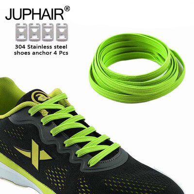 

JUP 8 пар Lazy Not Tie Shoelaces Металлическая мода Простой без шнуровки Люминесцентный зеленый без закрытия на плоских подошвах