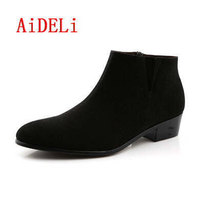 

AiDELi British styel boots fashion boots men ankle boots pointed boots