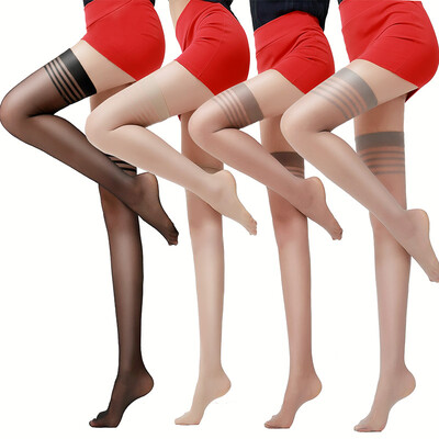 

Langsha stockings female sense Japanese high stockings ultra-thin base stockings six pairs of black skin each three pairs