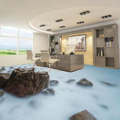 

Бесплатная доставка морской камень 3d гостиная ванная комната пола самоклеящиеся водонепроницаемые спальни квадратных настил фрески 250cmx200cm