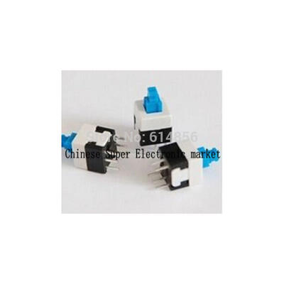 

50pcs 88 self locking switch Long life use 8mm x 8mm Miniature Self-locking Switch Push Rectangle Button 6-pin