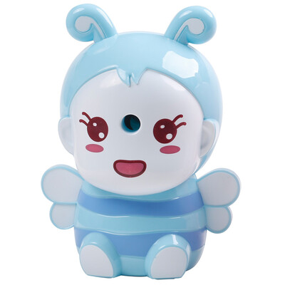 

TRUECOLOR student pencil sharpener pencil sharpener sharpener small bee cartoon blue PS6879