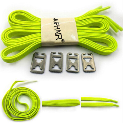 

JUP 12 пар Lazy Not Tie Shoelaces Metal Fashion Простые высокие эластичные кружева Взрослые детские замки Кроссовки No Knots Laces