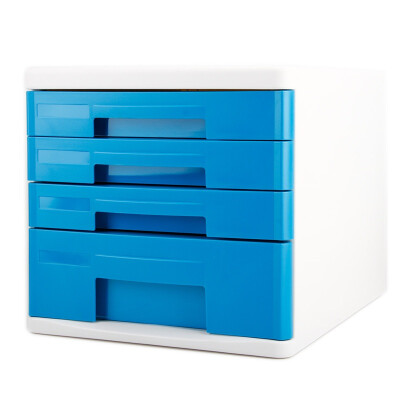 

Effective deli 9761 fashion color office four file cabinet information storage cabinet blue