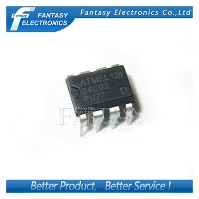 

10PCS AT24C02 DIP8 AT24C02N DIP new and original IC free shipping
