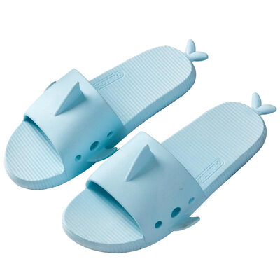 

Lovers couple bathroom fish mouth slippers cute home floor sandals pink 4041 LJ2061