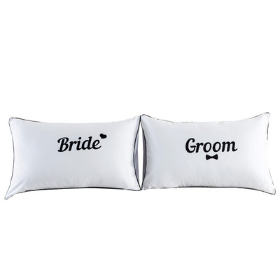 

IDouillet Couples Pillowcases Novelty His Side Her Side Marriage Wedding Valentines Day Couple Printed Gifts Bedroom Bedding