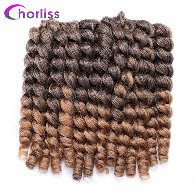 

Chorliss 8 40g Jumpy Wand Curl Twist Crochet Braid Jamaican Bounce Synthetic Braiding Hair High Temperature Fiber Purple Color