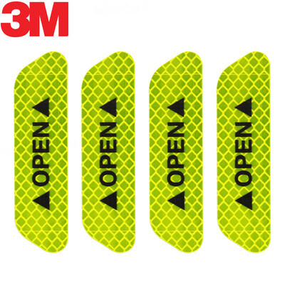

3M светоотражающие наклейки дверная дверь безопасность предупреждение автомобильные наклейки автомобильные наклейки 2.5 * 9.3cm (4 шт.) Бриллиант красный