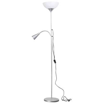 

Dao Yuanliang Eyes LED Floor Lamp White Living Room Bedroom Study Современная простая работа Чтение Настольная лампа Дочь Light ML202-5 Silver