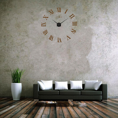 

3D Wall Clock Frameless Modern Mirror Metal Large Wall Stickers Clocks Wall Watches Room Home Decorations