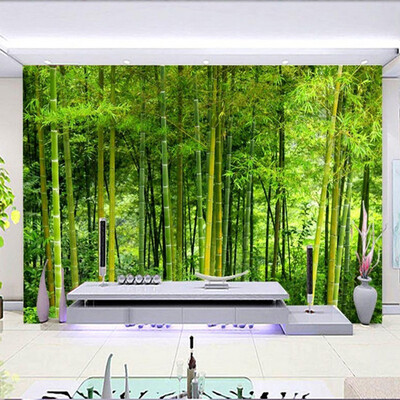 

Последние высококачественные Bamboo Wall Paper Living Room TV Sofa Backdrop Настенная картина 3D Природа Пейзаж Домашний декор Papel De Parede 3D
