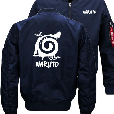 

Naruto Uzumaki Naruto Fashion Bomber Flight Flying Jacket Winter thicken Warm Zipper Men Jackets Anime Mens Casual Coat