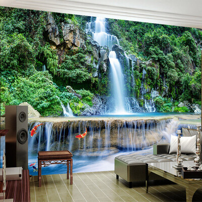 

Подгонянные HD 3D Стерео китайский стиль Водопад Лес Природа Пейзаж Mural Обои Гостиная Спальня Классический декор Фрески