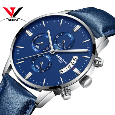 

Relogio Masculino 2018 New Quartz Wristwatch Brand Fashion Men Watch Leather Strap Chronograph watches Waterproof Erkek Kol Saati
