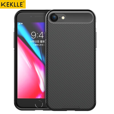 

KEKLLE Apple 8/7 Чехол для телефона iPhone8 / 7 Мобильная оболочка Новая текстура из углеродного волокна Легкий антискользящий силикон Мягкая оболочка 4.7 дюйма