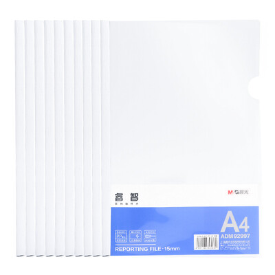 

Morning Light M&G Wisdom Series A415mm Draw Clip Folder Report Folder Tie Clip 10 Pack ADM92997