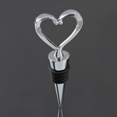 

Elegant Heart Shaped Red Wine Bottle Stopper Twist Wedding Favors Gifts