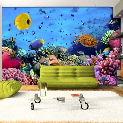 

Custom photo wallpaper large mural 3D living room wallpaper bedroom TV sofa background wallpaper blue sea mural