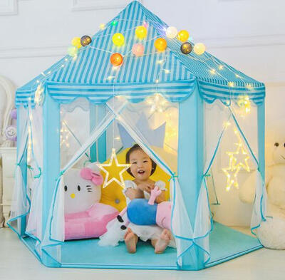 

girls pink princess big tents indoor