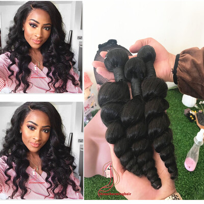 

Brazilian Hair Weave Bundles 100 Human Hair Loose Wave extensions Human Hair Products 3pcs lot