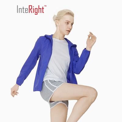 

INTERIGHT outdoor skin clothing for men&women models light&breathable windbreaker treasure blue female M