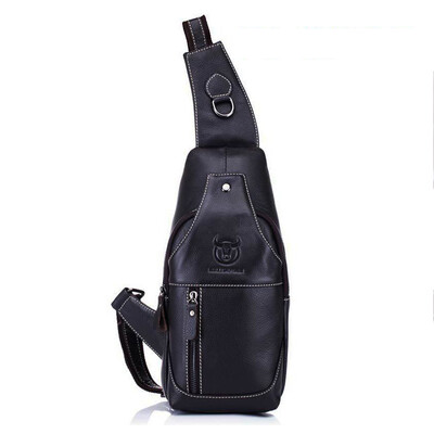 

Mens Genuine Leather Sling Bags Chest Shoulder Bag Crossbody Backpack Travel Daypack