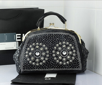 

Hot Sale Fashiong Women Diamond Handbag Golden Silver Black denim shoulder bags Messenger Bags for women