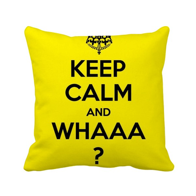 

Quote Keep Calm And WHAAA Yellow Square Throw Pillow Insert Cushion Cover Home Sofa Decor Gift