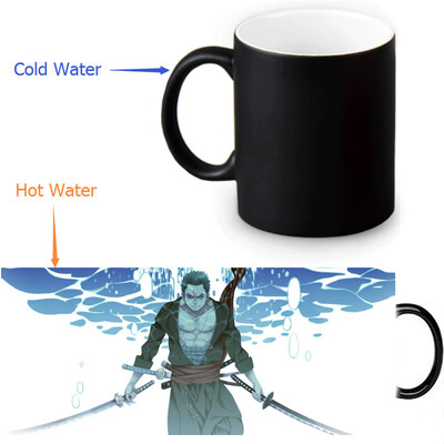 

One Piece Zoro 350ml12oz Heat Reveal Mug Color Change Coffee Cup Sensitive Morphing Mugs Magic Mug Milk Tea Cups