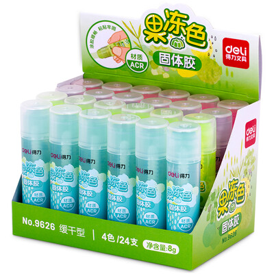 

Deli deli 24 8g jelly color high viscosity solid glue stick 4 color 9626