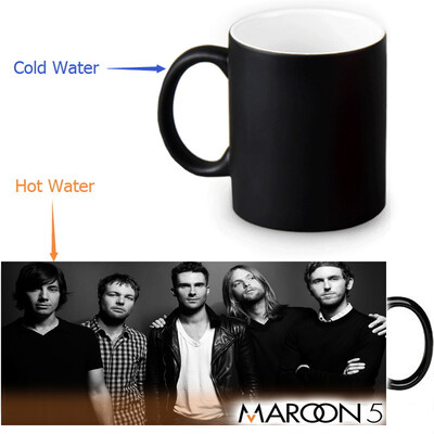

Maroon 5 350ml12oz Heat Reveal Mug Color Change Coffee Cup Sensitive Morphing Mugs Magic Mug Milk Tea Cups