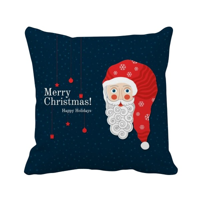 

Merry Christmas Santa Claus Square Throw Pillow Insert Cushion Cover Home Sofa Decor Gift