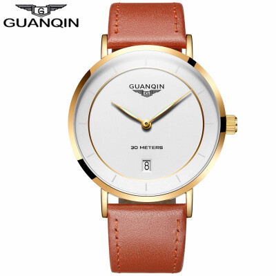 

GUANQIN Watch male fashion waterproof luminous Quartz watch men watch students watch strap watch