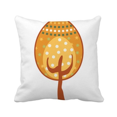 

Easter Festival Yellow Egg Tree Square Throw Pillow Insert Cushion Cover Home Sofa Decor Gift