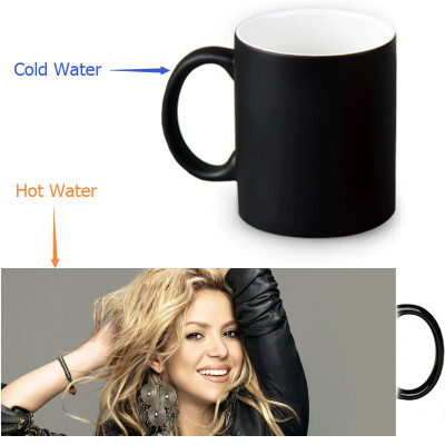 

shakira 350ml / 12oz Heat Reveal Mug Color Change Чашка кофе Чувствительные морфинг-кружки Волшебная чашка для чайных чашек