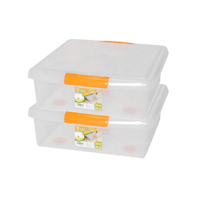

Alice IRIS under the bed storage box storage box storage box thin transparent storage box UG-475 transparent orange 2 only